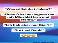 Lustiger Dialog �ber Bier statt Ingwertee