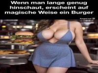 Optische T�uschung mit Burger