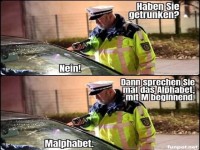 Polizist berprft Trunkenheit mit Witz