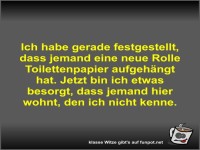 Ich habe gerade festgestellt