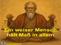 Ein weiser Mensch h�lt Ma� in allem