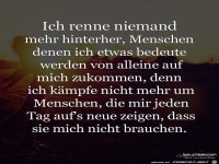 ich renne niemand hinterher