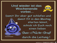 Und wieder ist das Wochenende vorbei