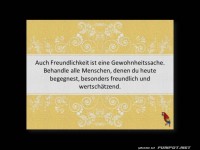 Auch Freundlichkeit