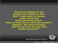 Kommt ein Nilpferd in die Kneipe und bestellt ein Bier