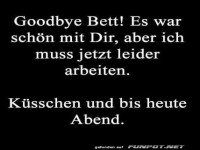 Abschied vom Bett fr den Arbeitstag