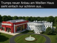 Weies Haus mit Drive-Thru!