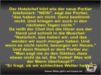 Der Hotelchef h�rt wie der neue Portier telefoniert