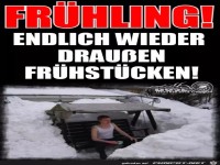 Fr�hling - endlich wieder draussen Fr�hst�cken...