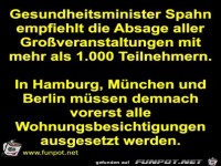 Gro�veranstaltungen absagen