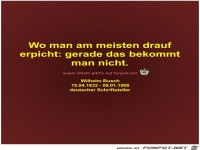 Wo man am meisten drauf
erpicht