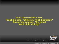 Zwei Uhren treffen sich