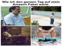 Warten auf das Amazon-Paket