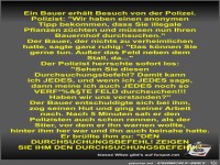 Ein Bauer erh�lt Besuch von der Polizei