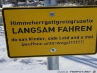 Lustiges Hinweisschild