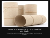 Leere Toilettenpapierrollen Humor
