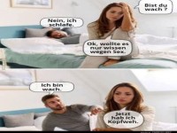 Lustiges Einschlaf-Dialog-Meme