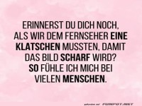 Fernseher-Klatschen fr klare Sicht?