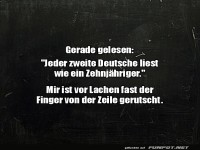 Deutsche lesen schlecht