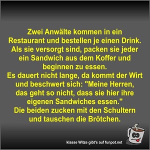 Zwei-Anw�lte-kommen-in-ein-Restaurant-und-bestellen-je....jpg von Fossy