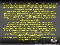 Ein alter Farmer in North Carolina hat auf seinem...