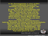 In der Samstagshetze in einer groen Lebensmittelkette...