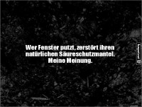 Die Wahrheit �ber Fensterputzen