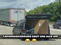 Ladungssicherung auf der Autobahn
