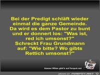 Bei der Predigt schl�ft wieder einmal die ganze Gemeinde