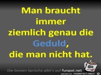 Die Sache mit der Geduld