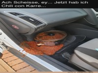 Missgeschick mit Chili im Auto