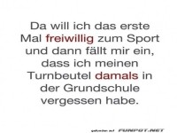 Erinnerung an die vergessene Sporttasche