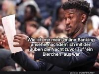 �berraschung beim Online-Banking