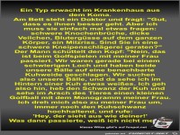 Ein Typ erwacht im Krankenhaus aus dem Koma