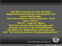 Ein Mann kommt in eine ziemlich abgefr�hst�ckte Kneipe und