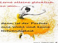 Lerne alleine glcklich zu sein