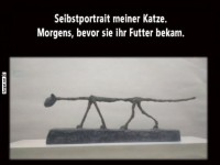 Humorvolles Katzenskulptur-Portrait