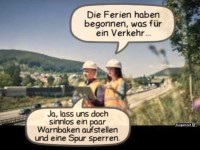 Baustelle der ultimativen Urlaubs-Hindernisse