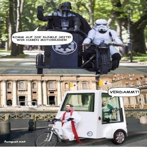 fun-Bild: Darth Vader und der Papst: Das Rennen des Jahrtausends