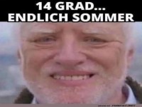 Perfektes Sommerwetter bei 14 Grad