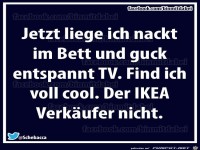 Ich liege im Bett