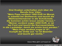 Drei Knaben unterhalten sich �ber die Berufe ihrer V�ter