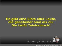 Es gibt eine Liste aller Leute