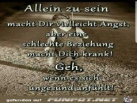 Allein zu sein...