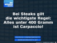 Wichtige Regel fr Steaks