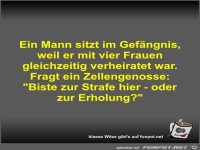 Ein Mann sitzt im Gef�ngnis