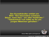 Der Kunsth�ndler erkl�rt ein Bild
