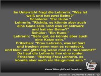 Im Unterricht fragt die Lehrerin