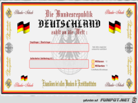 Deutscher Blanko-Scheck