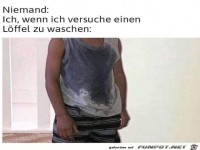 L�ffel gewaschen